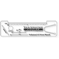 .020 Clear Plastic Logbook Ruler, Stock Shape (2.42"x8.84"), Spot Color